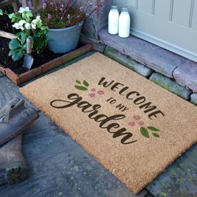 Kókuszrost lábtörlő 60x90 cm Welcome to My Garden – Artsy Doormats