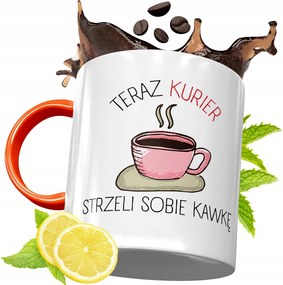 Narancssárga Bögre Futárnak Születésnapi Ajándék fényképes nyomtatással