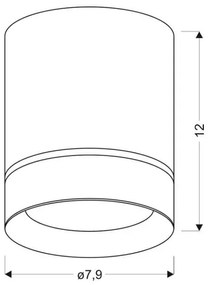 Spotlámpa TUBA 1xGU10/15W/230V fehér