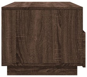 barna tölgyszínű dohányzóasztal LED-lámpákkal 90x49x40 cm