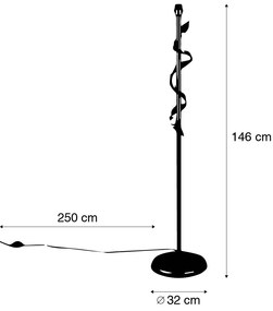 Vintage állólámpa antik arany 29 cm árnyékoló nélkül - Linden