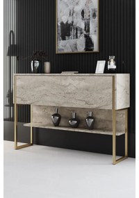 Komód Luxe - Travertine, Gold