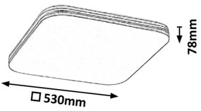 Rabalux 3409 - LED mennyezeti lámpatest OSCAR LED/36W/230V négyzetes