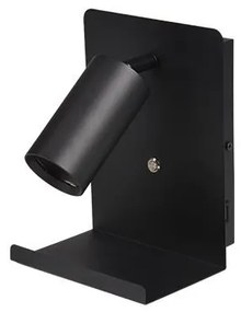 MasterLED Kaliso fekete oldalfali lámpa GU10-es foglalattal