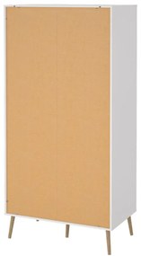 Fehér ruhásszekrény 99x200 cm Bodo – Tvilum