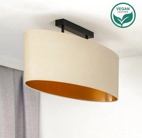 Duolla - Felületre szerelhető csillár OVAL VEGAN 2xE27/15W/230V krémes