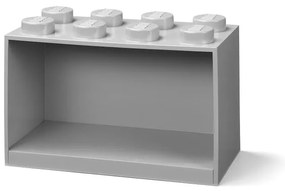 Brick 8 gyerek szürke fali polc - LEGO®