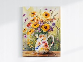 Poszter Színes Mezei Virágok Csokor Kancsó Nyár 60x80