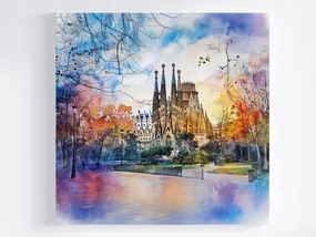 Canvas Város Barcelona Székesegyház Sagrada Familia 40x40