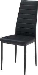 Catini Austin Étkezőgarnitúra 4x szék + asztal - Fekete