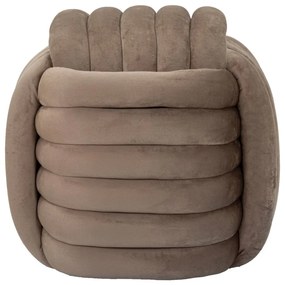 Szürkésbarna bársony puff Softy – Mauro Ferretti