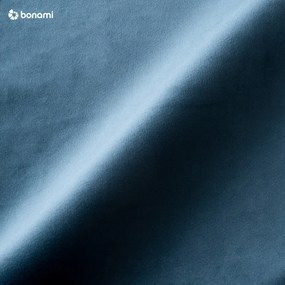 Magic kék bársony sarokkkanapé, jobb oldali - Scandic