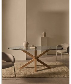 Étkezőasztal üveg asztallappal 100x200 cm Argo – Kave Home