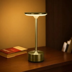 LED újratölthető érintőkapcsolós asztali lámpa TAVOLO LED/2,5W/5V 2400 mAh 3000-6000K arany