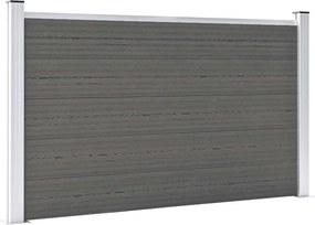 vidaXL szürke WPC kerti kerítés 180 x 105 cm