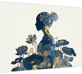 Kép - Márvány női profil (70x50 cm)