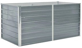 vidaXL Kerti magaságyás horganyzott acélból 160x80x77cm szürke