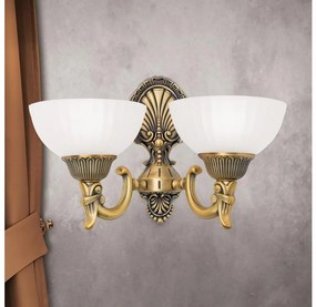 Orion WA 2-1201/2 - Fali lámpa ROCCA 2xE27/60W/230V bronz/fehér