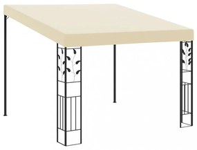 vidaXL krémszínű falra szerelhető pavilon 3 x 3 x 2,5 m