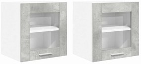 Függő szekrény Riga 2 pcs Beton Szürke 40 x 31 x 40 cm Faanyag