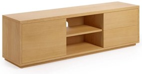 Természetes színű TV-állvány tölgyfa dekorral 150x44 cm Abilen - Kave Home