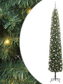 vidaXL Mű karácsonyfa 300 LED-del Zöld 270 cm PVC, acél és műanyag