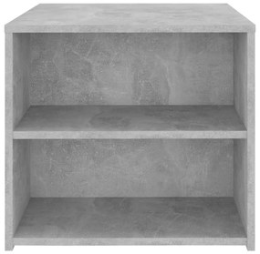 betonszürke szerelt fa kisasztal 50 x 50 x 45 cm