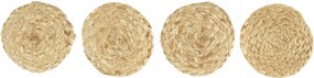 4 db-os juta kerek alátét szett Loop átm. 10 cm Boho asztali pohárhoz