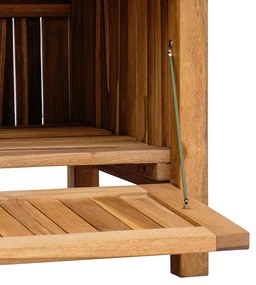 Kerti Tároló Pad tárolóval Barna 180 x 60 x 90 cm Tömör tíkfa