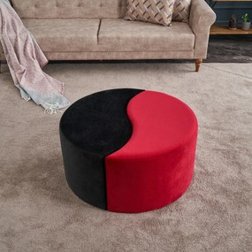 Alis Puf Red and Black zsámoly