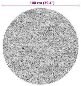 HUARTE erdőzöld rövid szálú puha és mosható szőnyeg Ø 100 cm