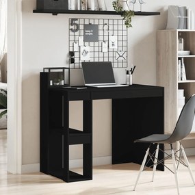fekete szerelt fa irodai asztal 103,5 x 56,5 x 94 cm