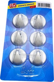 W5 Törölközőtartó fehér öntapadós 6 db R-53/RT-2082