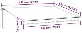 burgundi vörös kézzel kihúzható napellenző 450 x 350 cm