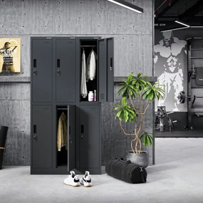 Szociális öltözőszekrény antracit IGOR 1 Plus 316,5 x 1850 x 450 mm