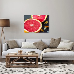 Szeletelt grapefruit képe (üvegen) (70x50 cm)