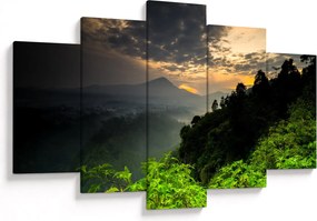 Kép - zöld hegyvidéki táj (150x105 cm)