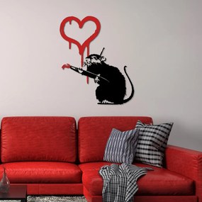 Banksy fém fali dekoráció, 60×70 cm
