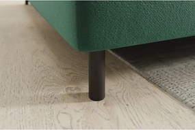 Zöld bársony kinyitható-tárolóhelyes sarokkanapé (bal oldali-L alakú) Barea – ELTAP