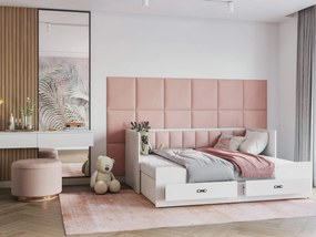 GL HERMES kihúzható ágy matracokkal 80x200 - rózsaszín