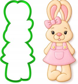 Húsvéti Forma Nagy Mézeskalács XL Húsvéti Nyuszi Hölgy Nyuszi 15cm