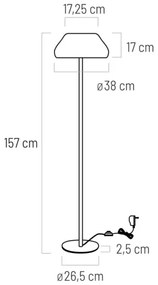Klausen 107013 - LED Állólámpa PADDY LED/18W/230V fehér