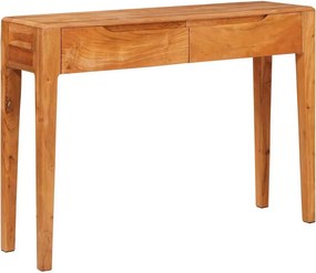 vidaXL Konzolasztal fiókkal Barna 110 x 30 x 80 cm Tömör Akácfa