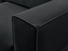 Fekete kinyitható-tárolóhelyes kanapé 265 cm Ezechiel – Bobochic Paris