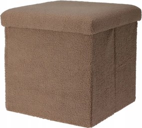 Bini Puff Tárolórekesszel 2 Az 1-BEN Világosbarna 38x38 CM 55L Tároló