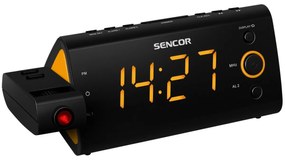 Sencor SRC 330 OR rádió ébresztőóra kivetítéssel,narancssárga