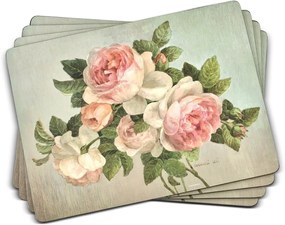 Pimpernel parafa rózsa virágos tányéralátét Antique Rose 40X30 cm 4 db