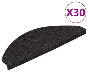 30 db fekete öntapadó lépcsőszőnyeg 56 x 17 x 3 cm