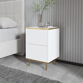 Éjjeliszekrény Imaj - White, Gold