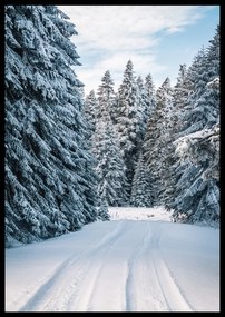 Poszter 50x70 Tél mintaválaszték téli tájképek eviero hó tájak